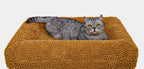 Dog resting on the PawLab LuxeNest orthopedic bolster bed in brown