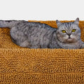 PawLab LuxeNest orthopedic bolster pet bed in brown