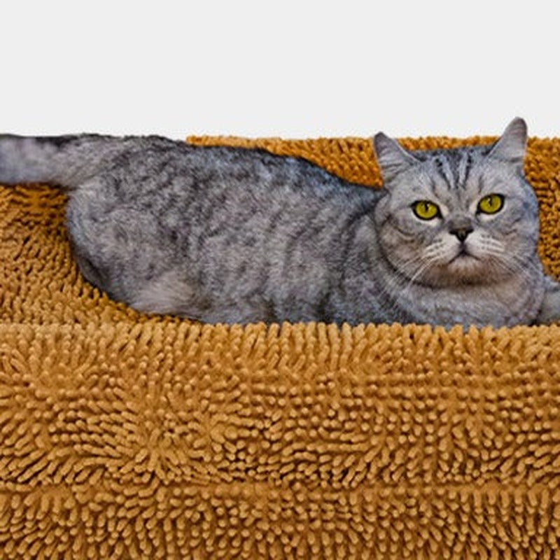 PawLab LuxeNest orthopedic bolster pet bed in brown