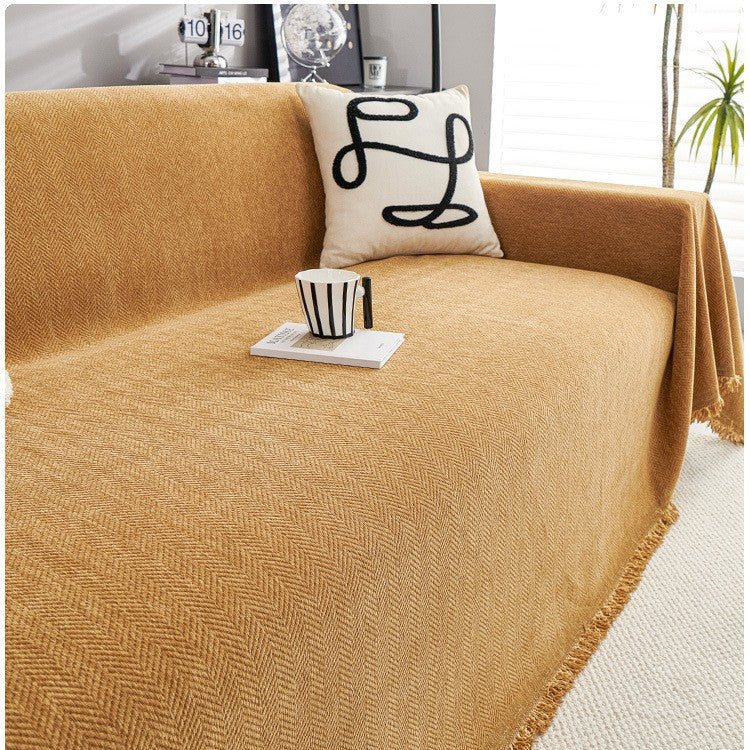 Cream Waterproof Full Sofa Cover Beige