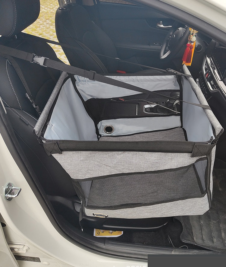 First Class Pet Car Seat Bed installed on passenger seat
