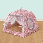 Semi-Enclosed Washable Pet Tent Bed 4
