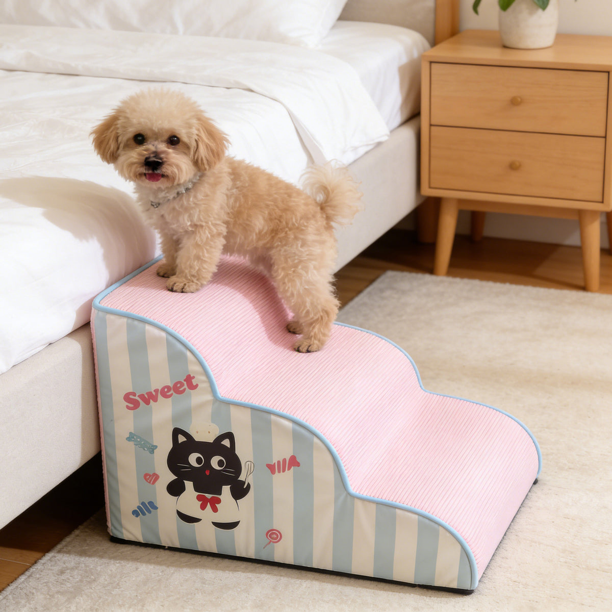 Wave Foam Pet Ramp Stairs 2
