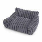 Striped Faux Lambswool Pet Sofa Bed 4