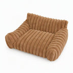 Striped Faux Lambswool Pet Sofa Bed 5