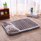 Thickened Washable Pet Pillow Bed — Grey