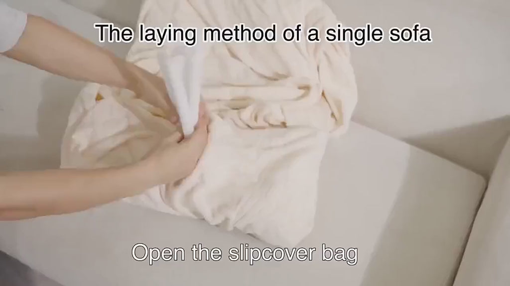 How to fit — stretch sofa cover (single sofa install demo)