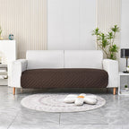 Cookie Brown lifestyle — waterproof couch mat on sofa — PawLab