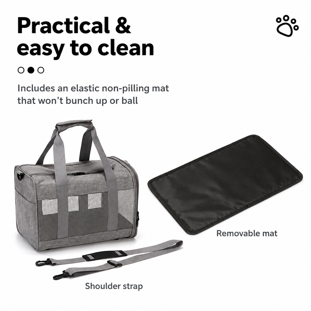 Shoulder strap and removable mat included — PawLab (warm-v3)