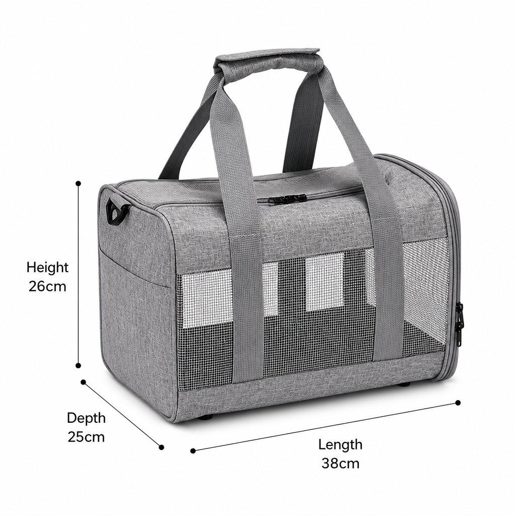 Size 38×25×26 cm — PawLab breathable carrier (warm-v3)