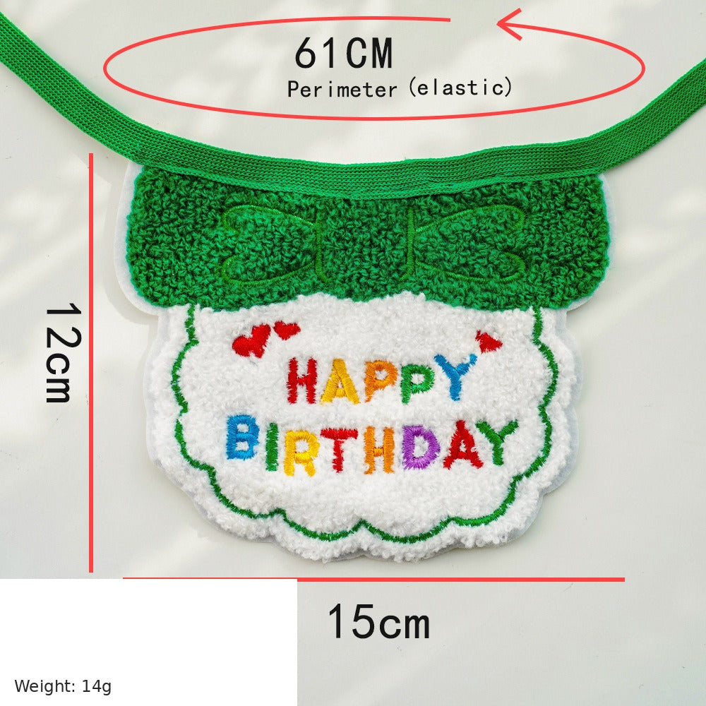 Birthday bib — green
