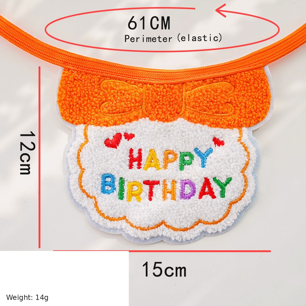Birthday bib — orange