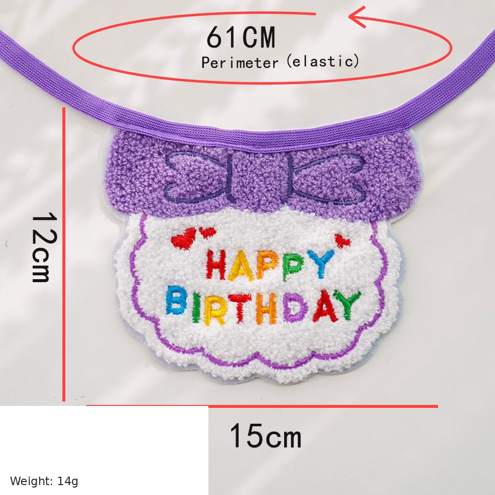Birthday bib — purple