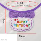 Birthday bib — purple