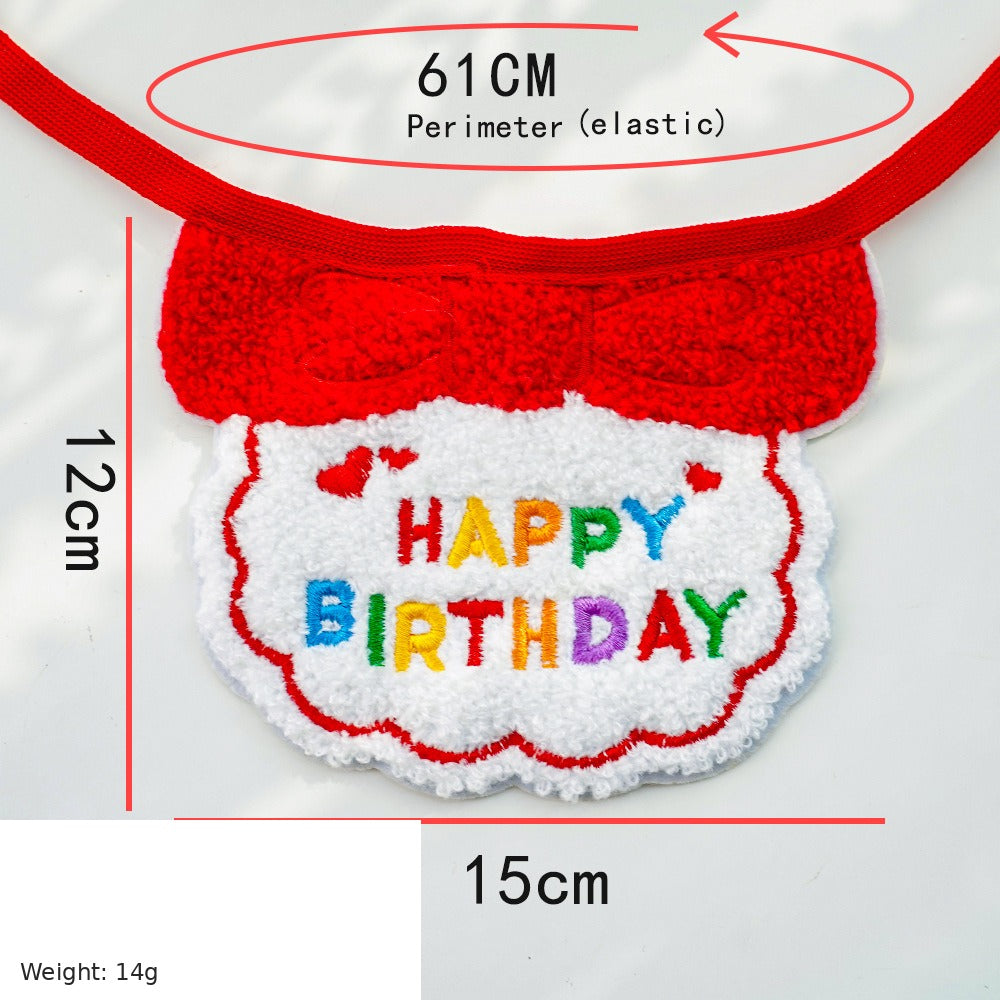 Birthday bib — red