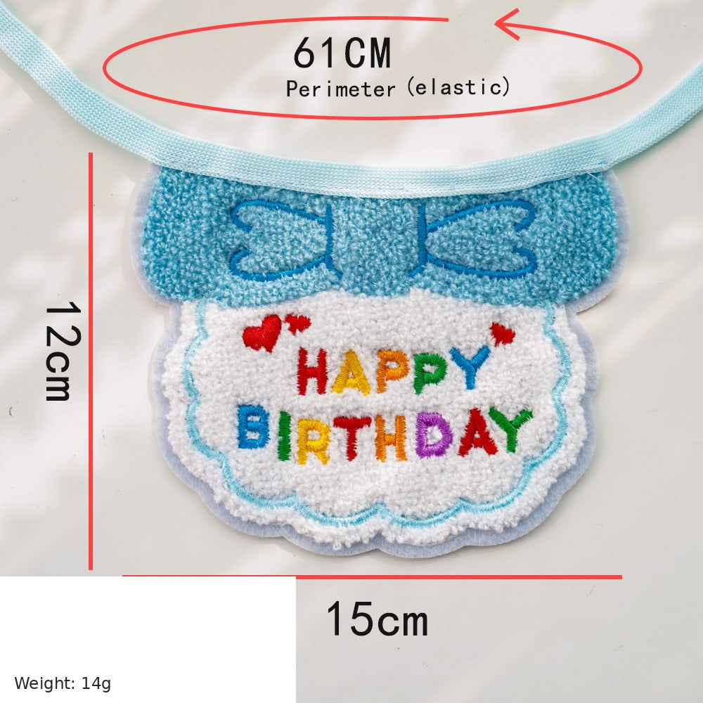 Birthday bib — sky blue