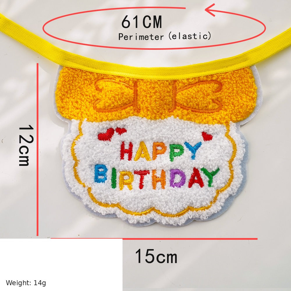 Birthday bib — yellow