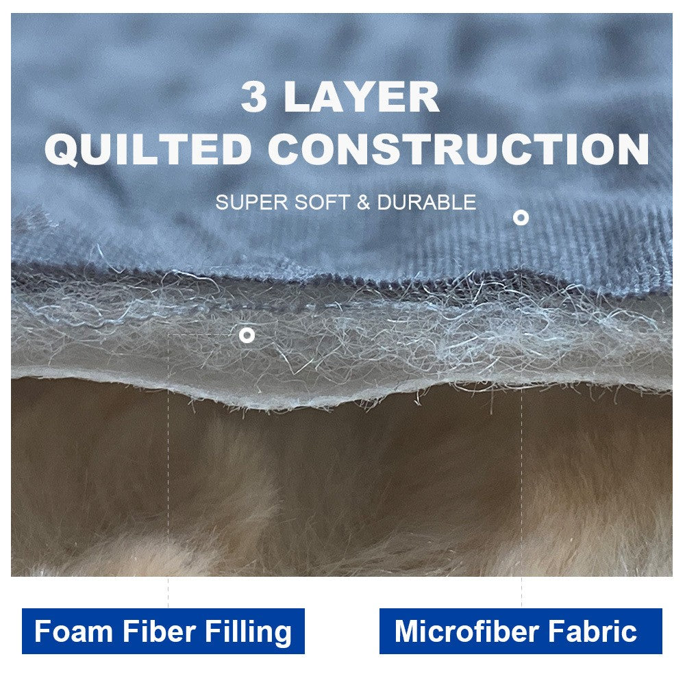 3 Layer Quilted Construction — Super Soft & Durable
