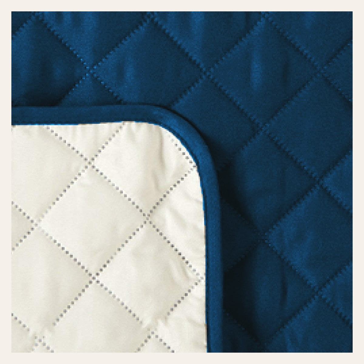 Quilted diamond texture — navy with non-slip back — PawLab