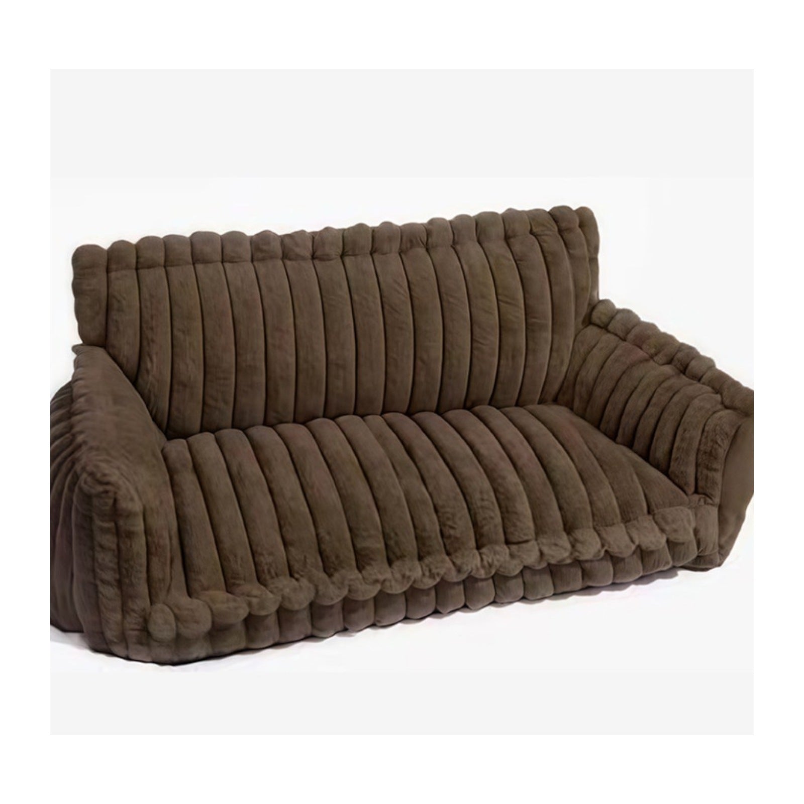 Brown — ribbed sofa pet bed — PawLab