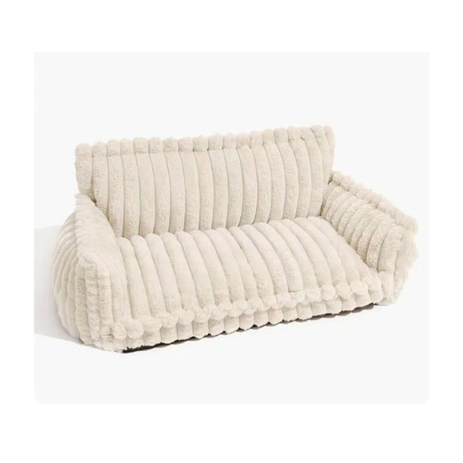 Cream — ribbed sofa pet bed — PawLab