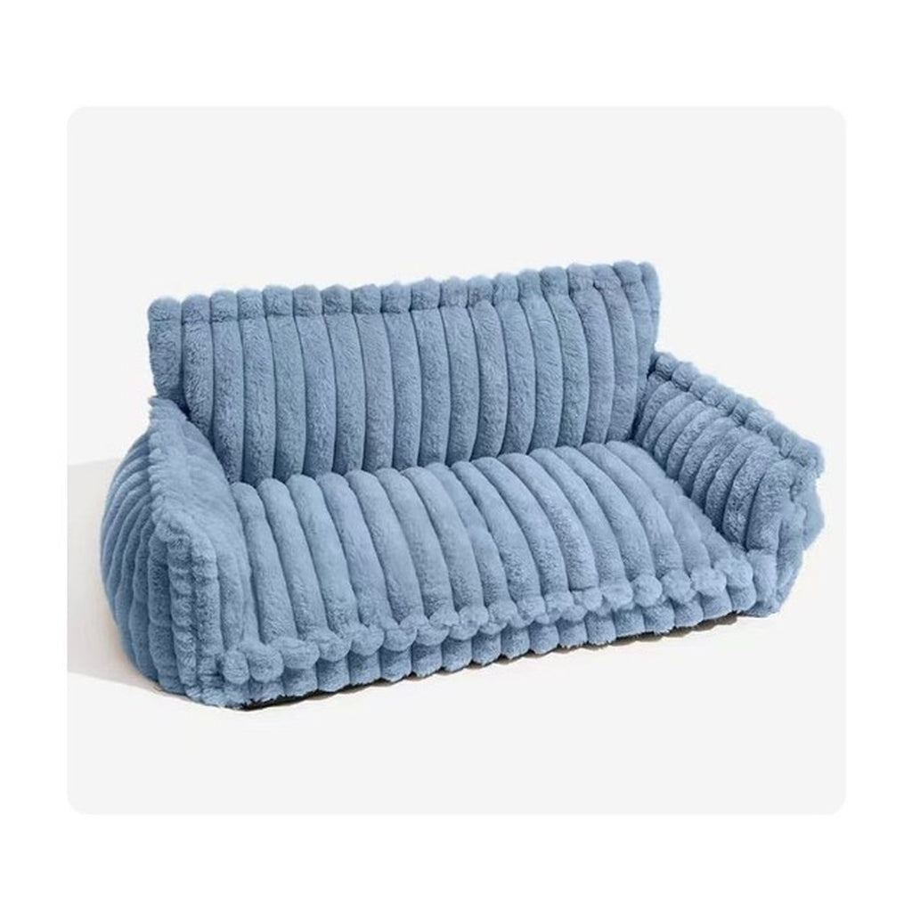 Light Blue — ribbed sofa pet bed — PawLab