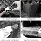 Buckle, pocket, hook-and-loop, bumper flap — PawLab