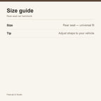 Size guide — Rear seat universal — PawLab