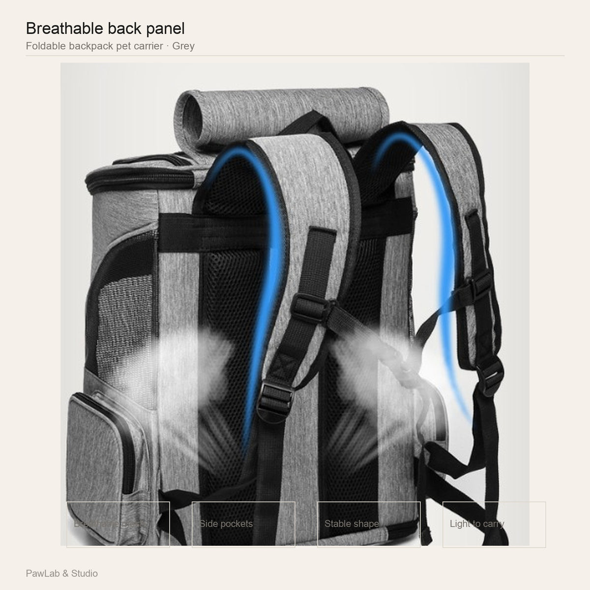 Breathable back panel — PawLab