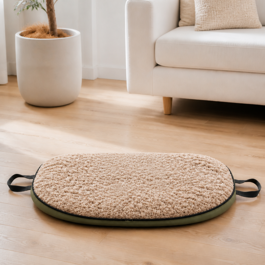 Olive — zip-fold oval travel pad — PawLab