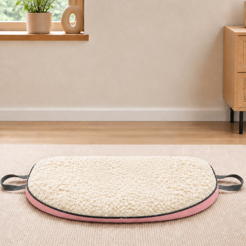 Pink — zip-fold oval travel pad — PawLab