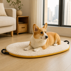 Yellow — zip-fold oval travel pad — PawLab