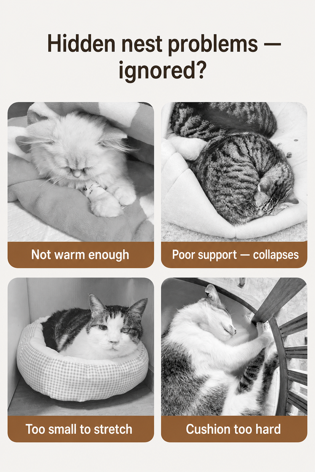 Hidden nest problems — warmth, support, space, cushion — PawLab
