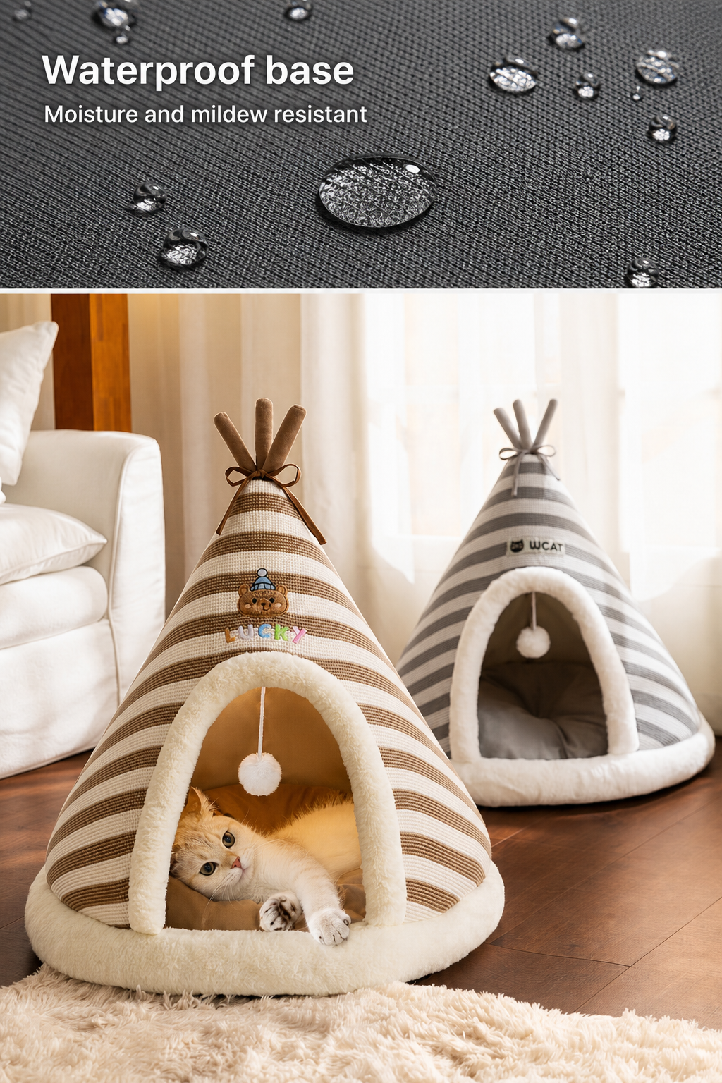 Waterproof base — Brown and Grey tents — PawLab
