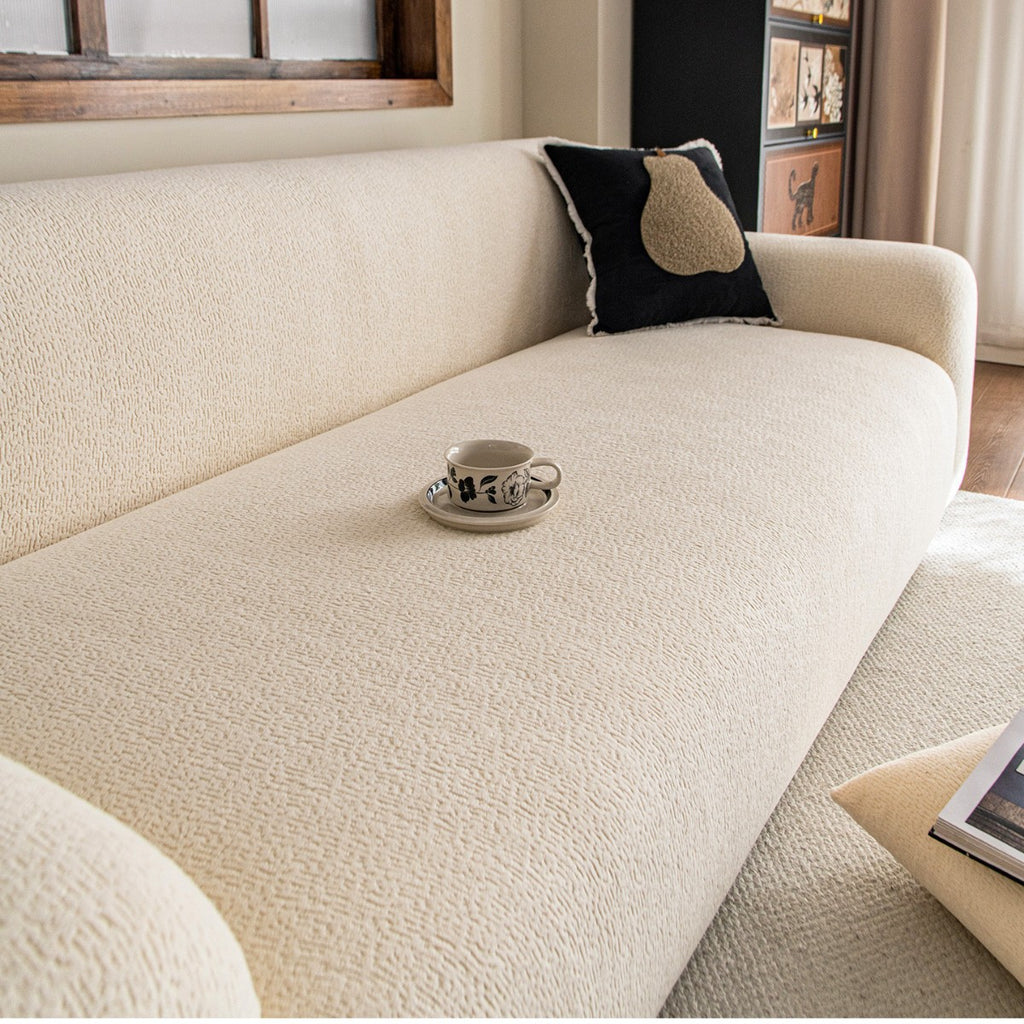 Ivory — waffle stretch sofa cover — PawLab