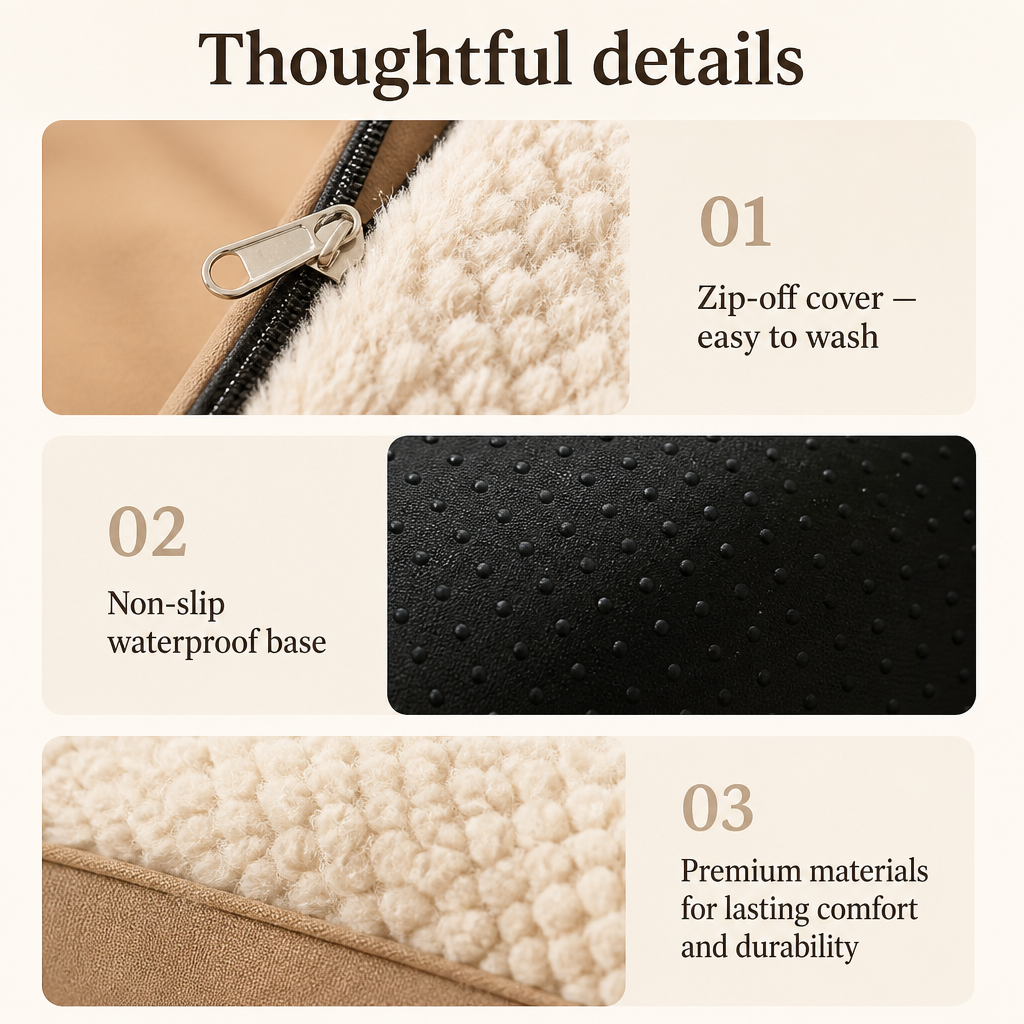 Zip-off cover, non-slip base, premium materials — PawLab