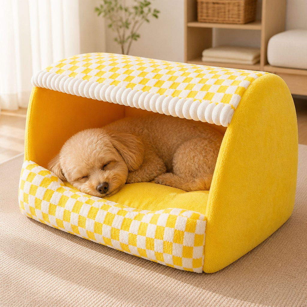 Yellow — warm nest lifestyle — Drawer Deep-Sleep Dog Bed — PawLab