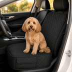 Black — warm car lifestyle with pet — Front-Seat Car Pet Pad — PawLab