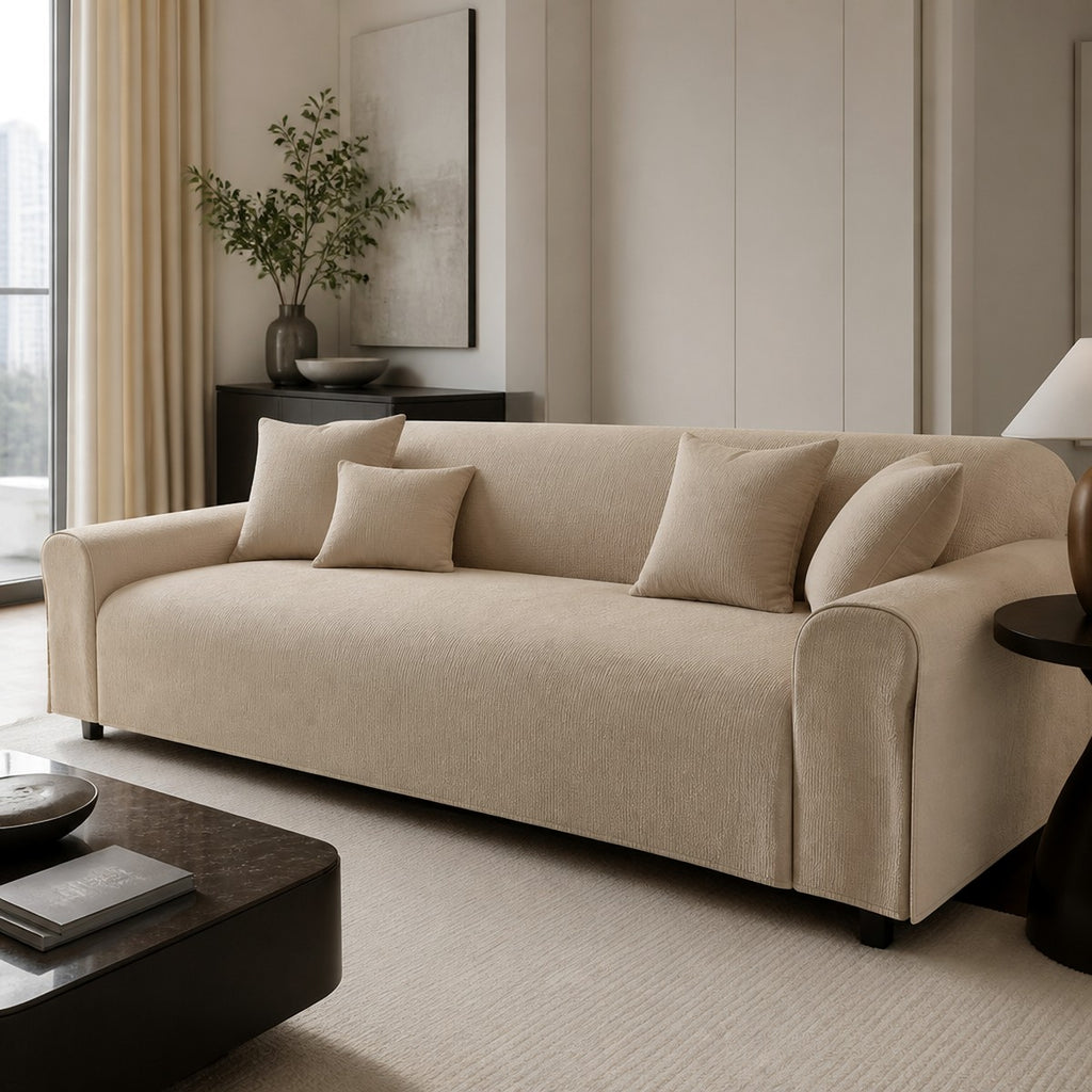 Solid One-Piece Sofa Protector — w5-05-02-beige — PawLab lifestyle