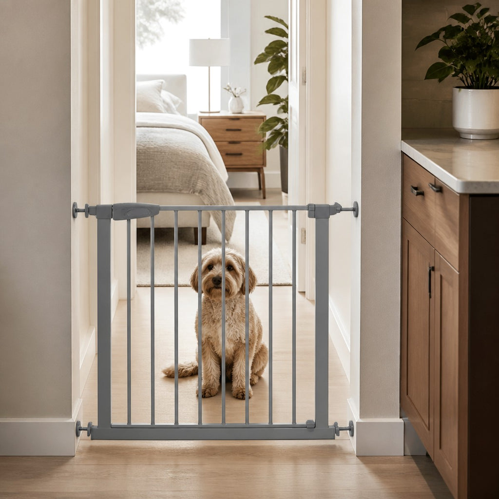 Indoor Pet Safety Gate — w5-06-02-grey — PawLab lifestyle